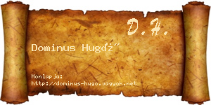 Dominus Hugó névjegykártya